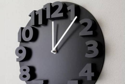 Raised Number Wall Clock