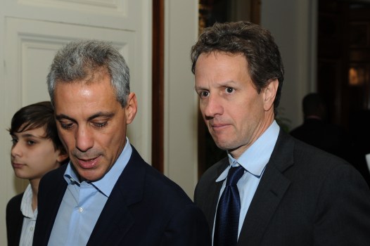 Rahm Finally Makes Nice With Treasury Secretary