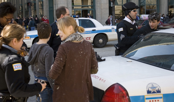 Cops Bust Up Pillow Fight