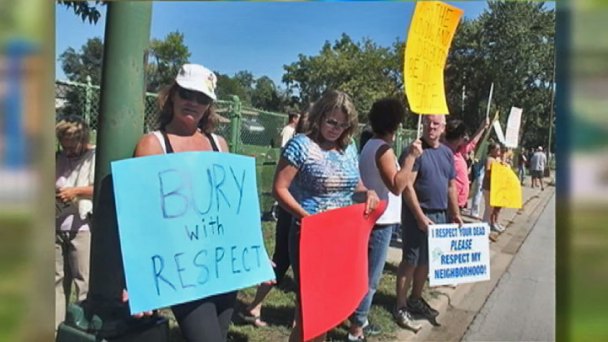 Residents Ask for Peace for the Deceased