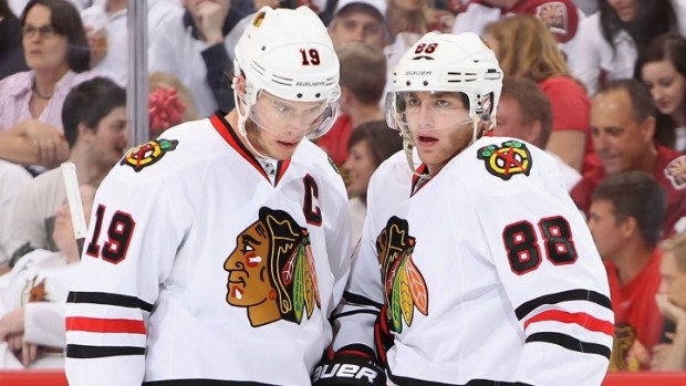 Kane, Toews Shine in Big Win Over Avs