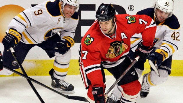 Hawks Top Sabres at Home