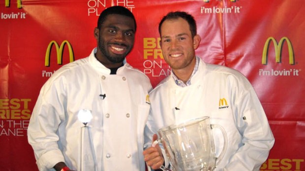 Gould, Bennett Fry Each Other in McDonald's Challenge
