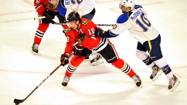 Hawks Rally, Beat Blues in Shootout