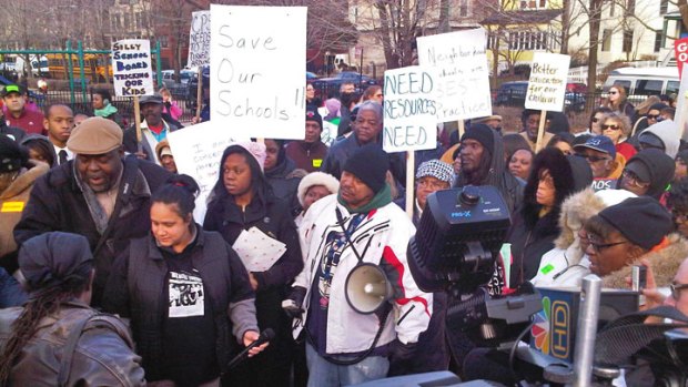 Protest Moves From Mayor's Block to City Hall