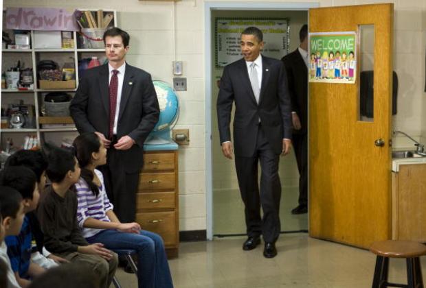 Obama Outlines Education Plan at Elementary School in Virginia