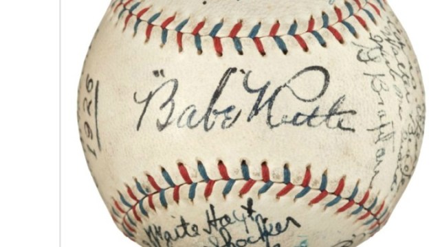 Lou Gehrig Collectables on Display in Rosemont