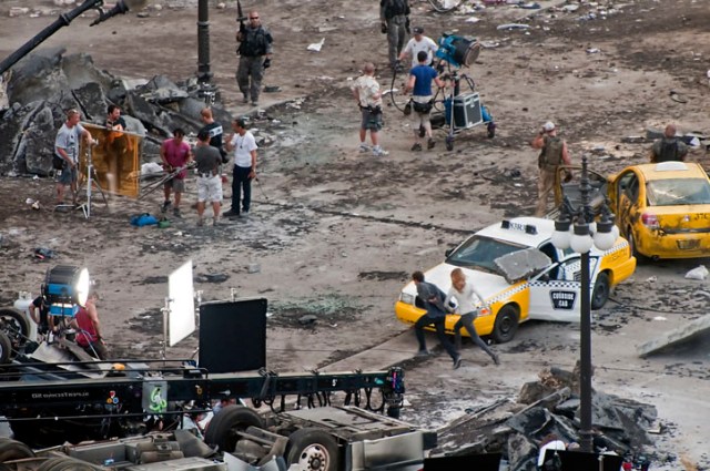 NEW PHOTOS: Explosions and Sports Cars on Transformers Set