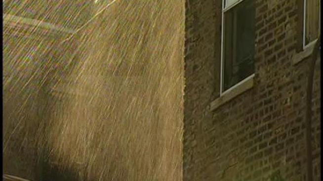 Fire officials blamed fireworks for igniting an apartment building fire in Pilsen.
