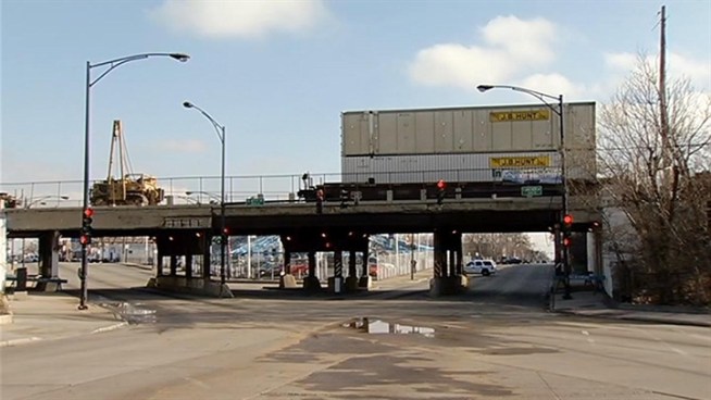 Freight train derailed early Friday on Chicago's Southwest Side near Midway Airport.