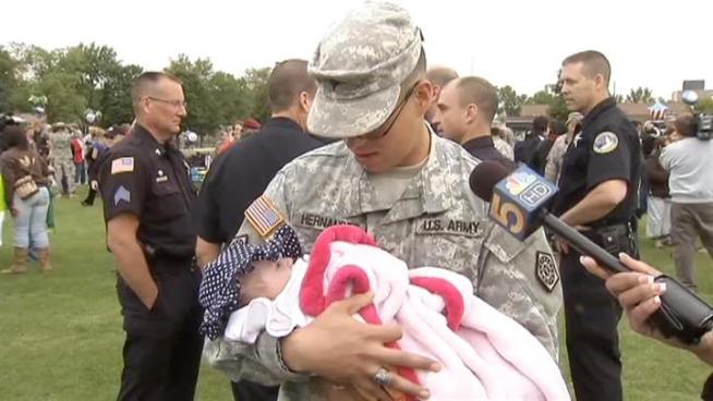 All 162 members of the 1244th Transportation Company of the Illinois National Guard returned home Friday.