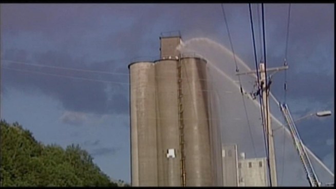 Three men cleaning a ConAgra grain pellet storage bin in Chester, Ill., were injured in a 2010 explosion. Phil Rogers reports.