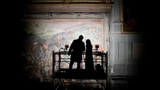 Dr. Robert Smither with the Argonne National Laboratory has joined forces with the National Geographic Society to find Leonardo da Vinci's largest work depicting the Battle of Anghiari. It's believed the massive painting covered by later frescoes in the Hall of Five Hundred in the Italy's Palazzo Vecchio.