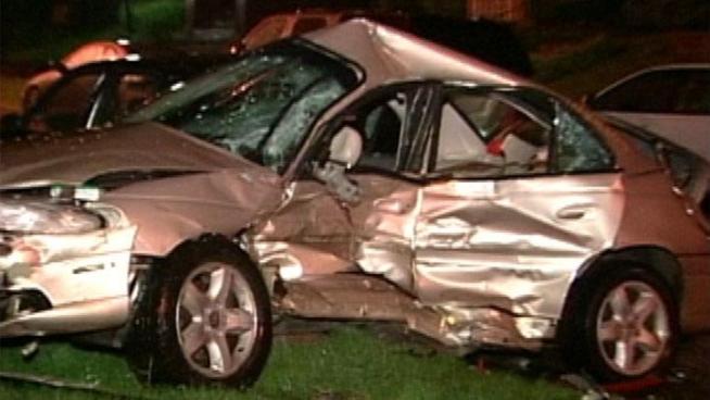 A pickup slams into a car, killing a man, and then speeds away from the scene at 80th and Peoria Saturday night.