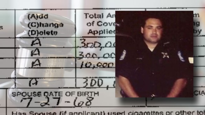 A federal lawsuit blames a clerical error that cost a former North Chicago police officer's widow $200,000 in life insurance money.