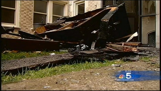 A fire that broke out Sunday morning in the South Shore neighborhood injured six people, including three children. Christian Farr reports from the scene for NBC News at 5 p.m. on Sunday, Nov. 18, 2012.