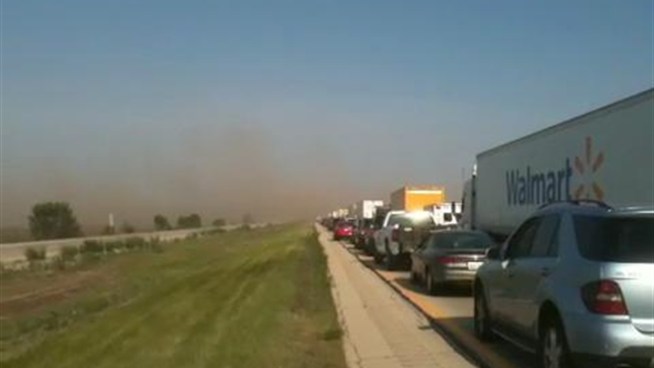 An NBC Chicago viewer sent this video of traffic backed up on Interstate 88 near DeKalb.