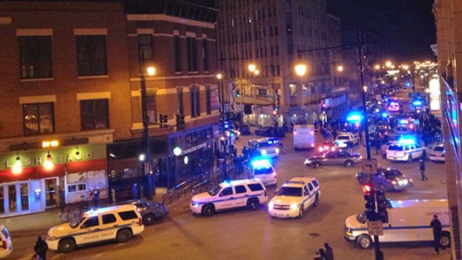 Chicago Police shot a man suspected of robbing at least 12 stores since January after he struck again Tuesday night on the Near North Side, police said. Natalie Martinez reports.