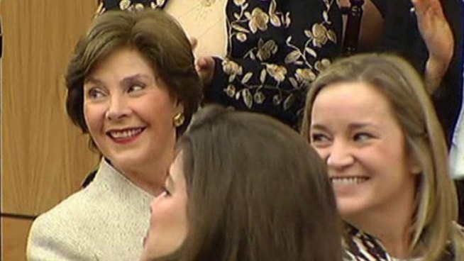 Former first lady Laura Bush speaks at SMU to honor women who are making a difference around the world.