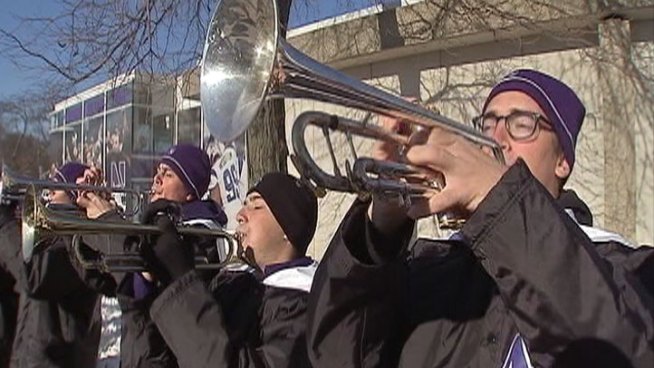 The Northwestern Wildcats on Tuesday quenched a 64 year drought when they won the Gator Bowl against Mississippi State 34-20. Mike Adamle reports on their welcome home celebration.