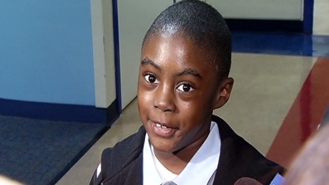 Rayshon Cobb, 7, was shot in the head last Christmas when a drive-by shooter who's never been caught fired into a friend's home in his hometown of Gary, Ind. Rayshon has since made a miraculous recovery. NBC Chicago's Lauren Petty tells his story.