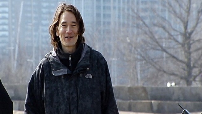 Rex Flodstrom, 40, was arrested last month for surfing at Oak Street Beach on a particularly windy day producing choppy lake waters.
