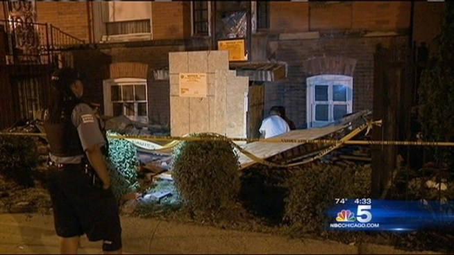 The city is searching for Jean Betts, 67, who lived in the Bronzeville home where a porch collapsed and crumbled portions of the house kept falling. She went missing after crews took her to Pacific Garden Mission. Phil Rogers reports.