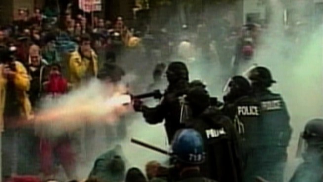 The meeting of the World Trade Organization in Seattle in 1999 was more famously known for the disasterous response by the Seattle Police Department. The Chicago Police Department says they've learned from Seattle's failures and are fully prepared for the NATO conference. Phil Rogers reports.
