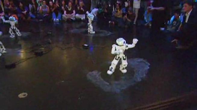 Human-like robots are the newest addition to the Museum's Fast Forward exhibit.
