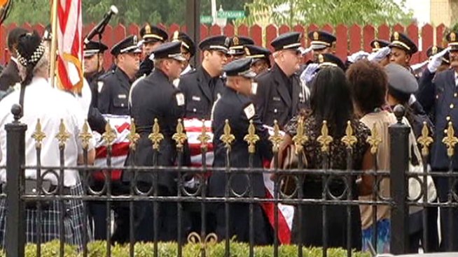 Hundreds of family, friends and colleagues turned out on a rainy Thursday morning to pay their final respects to Officer Nikkii Bostic Jones. Michelle Relerford was among them.