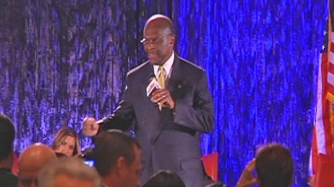 Fresh off his victory in last week's Florida straw ballot, businessman and Republican presidential candidate Herman Cain was in Schaumburg on Saturday, courting attendees at TeaCon, the Midwest's Tea Party convention.
