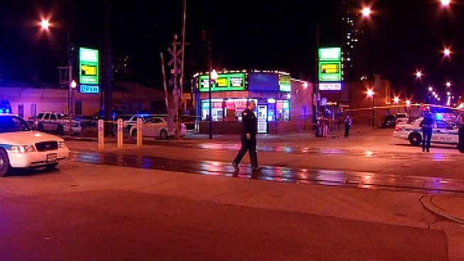 Gunfire that erupted near a Currency Exchange store on the cities south side on Monday evening wounded five people, four critically. Rob Elgas reports.
