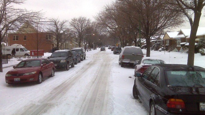 Mayor's Car Stuck on Side Street