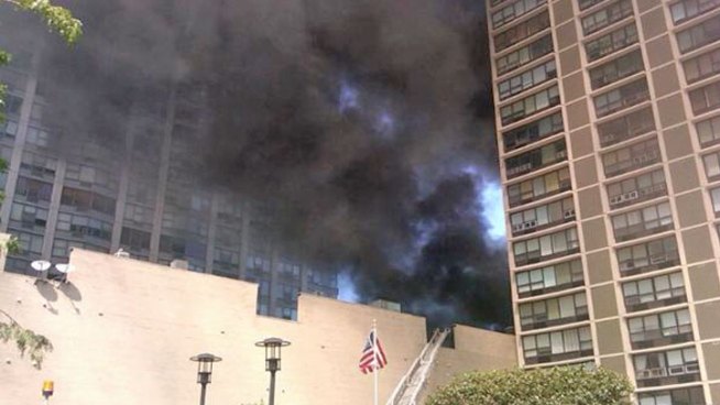 No injuries were reported, but thick, black smoke from a Friday afternoon Edgewater fire could be seen for miles.
