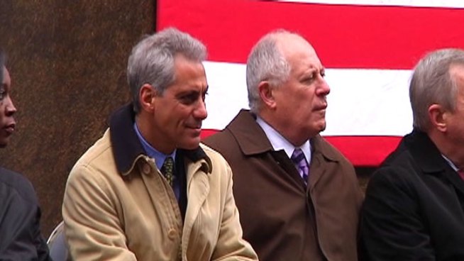 An official ceremony at Soldier Field honored those who've dedicated their lives to defending the United States of America.