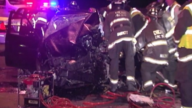 One person was taken to Christ Hospital in serious condition and another was pronounced dead following a wrong-way crash Monday on the Bishop Ford Freeway, police said.