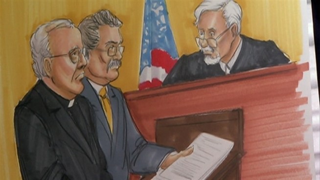Father Eugene Klein is accused of helping convicted mobster Frank Calabrese send messages to the outside world.