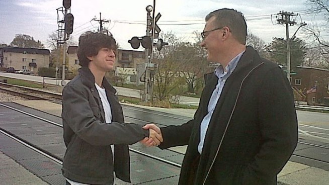 Bill Anetsberger, 17, ran out of gas on the railroad tracks with a train headed his way. Kim Vatis reports.