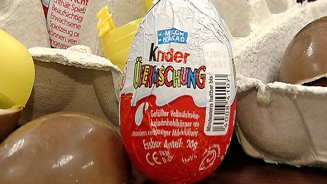 Chocolate eggs conceal a tiny toy inside, pose choking hazard to kids.