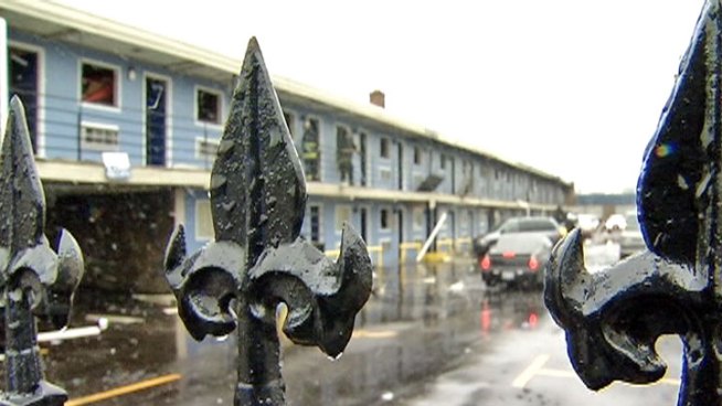 Seven motel guests and a firefighter were injured in an early morning fire at the Lake Motel.