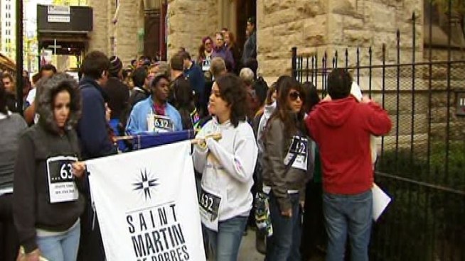 The gathering began at St. James Cathedral in the heart of a city that's seen it's homicide rate spike roughly 56 percent year-over-year.