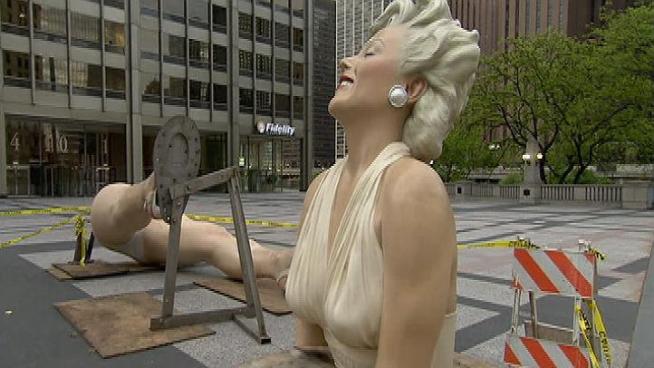 The 40,000-pound, 26-foot statue of Marilyn Monroe's famous pose from 