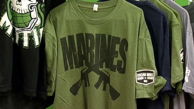 Genoa-Kingston Middle School teacher objected to the 14-year-old boy's shirt because it displayed intersecting rifles across the chest. Lauren Jiggetts reports.
