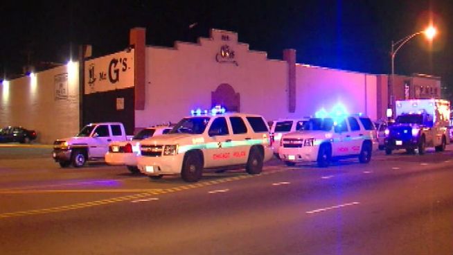 Seven people were shot inside this nightclub on Chicago's South Side during a local rapper's record release party. Police said they suspect the incident was gang-related.