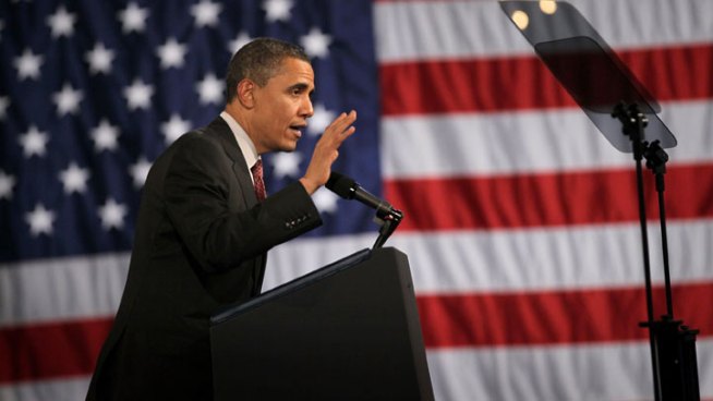 April 15, 2011: President Obama, ending a trio of fundraisers in Chicago, asked supporters to be excited for the future while resurrecting the campaign mantra that helped get him elected more than two years ago.