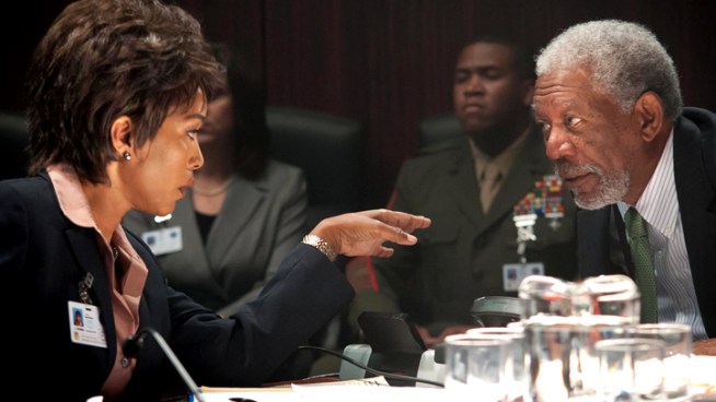 In her varied career Angela Bassett has played plenty of powerful characters, but perhaps none with more gravitas than Lynn Jacobs, the Secret Service director she portrays in director Antoine Fuqua's new film 