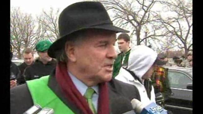 After 22 years, the outgoing mayor got a warm reception and admitted he was a bit emotional.