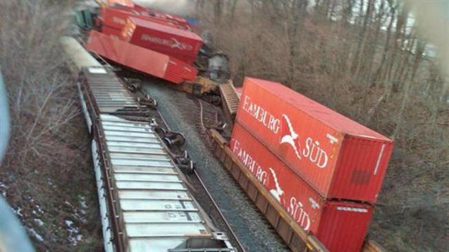 Train cars were reportedly carrying a 