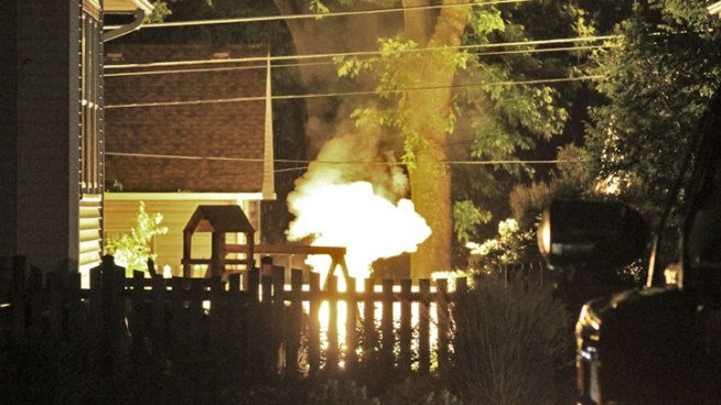 At least two families in the northwest suburbs felt stuck in their homes after power lines were brought down in Tuesday's storms.