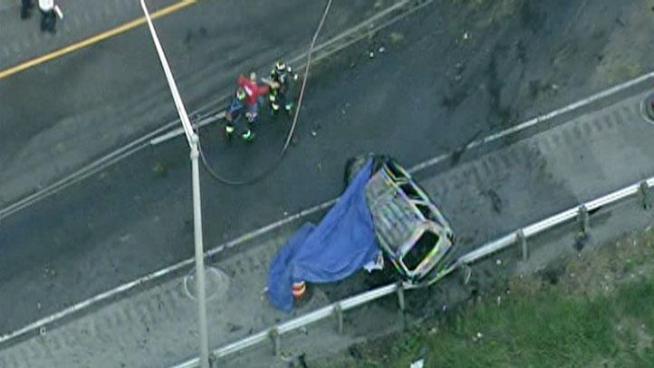 Sept. 2, 2011: A flat-bed tractor trailer that was traveling northbound on Interstate 394 crossed the median and struck an SUV heading southbound.